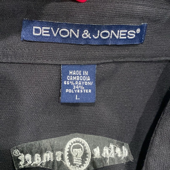 Devon & Jones BLACK BEAUTY BARTENDER / RUM Button Down Textured SHIRT |Size L - Picture 10 of 11